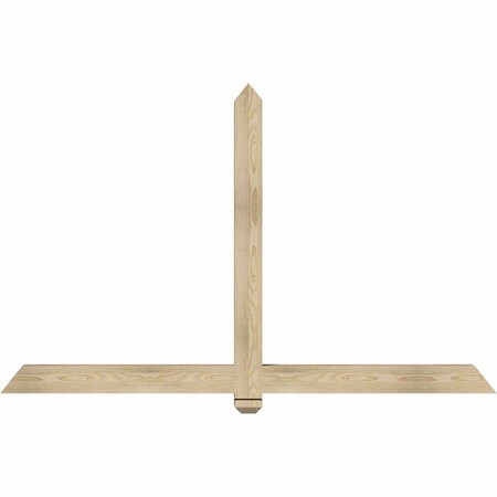 Ekena Millwork Eugene Rough Sawn Timber Gable Bracket, Douglas Fir, 72"W x 45"H x 4"D x 4"F, 15/12 Pitch GBW072X45X0404EUG00RDF